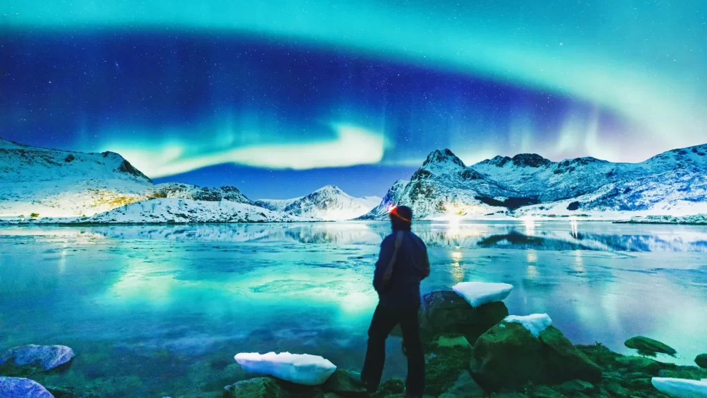 winter northern lights